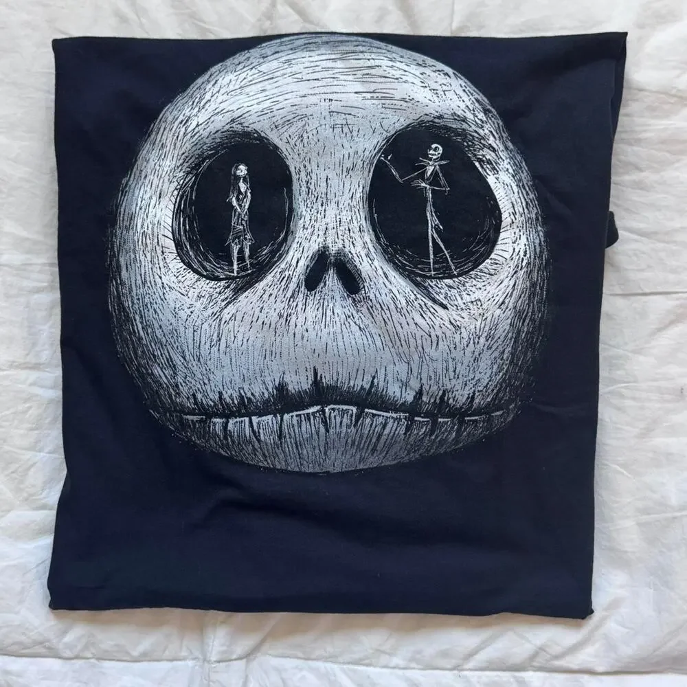 Nightmare before christmas black graphic tee sz XL y2k‎ goth emo hot topic